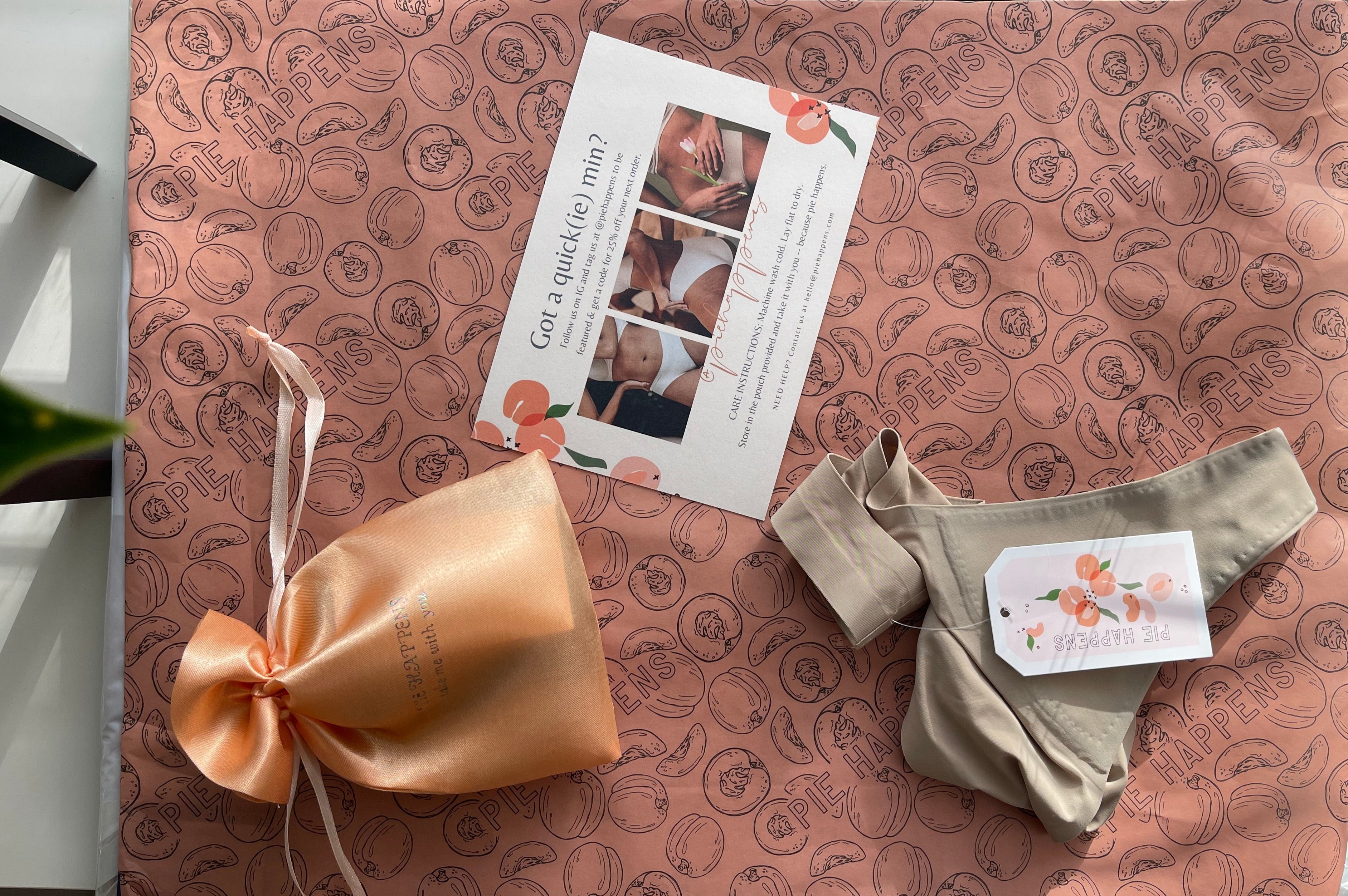 Patterned box with a satin bag